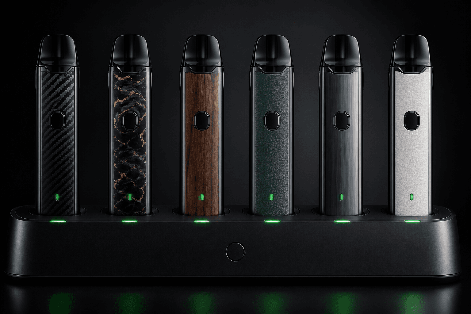 Magnetic charging dock with pod devices